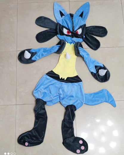180cm/100cm Large Big Size Pokemon LucaRio Plush Leather Shell Anime Plush Stuffed Doll Super Big Plushies Pillow Holiday Gift
