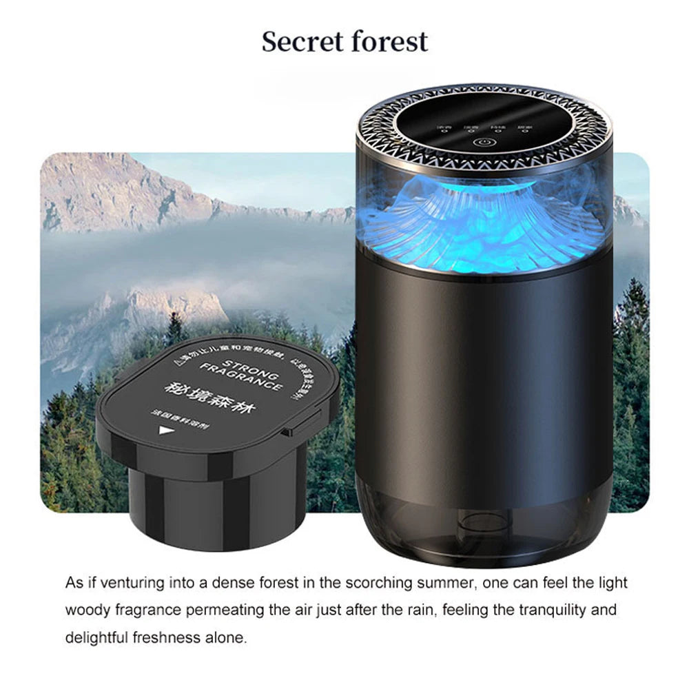 Smart Vehicle Aromatherapy Machine，Auto Start/Stop，Atomized Scent Diffusion，3-Gear Control，Detachable Replaceable Cartridge