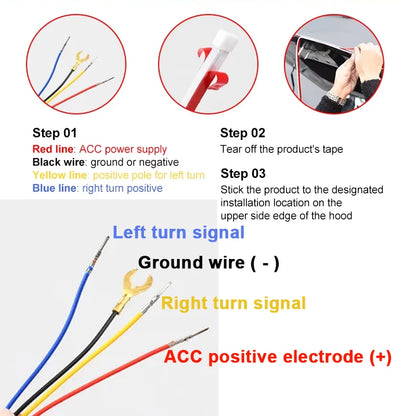 Hood Light Daytime Running Lights Automotive Supplies  APP Control Multi-function Led neon Strip Running Lights For 12V Car