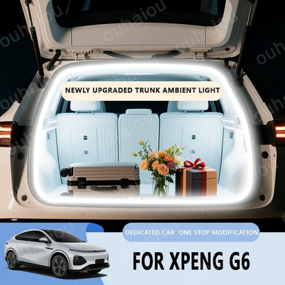 For XPeng G6 Mona M03 P7 G7 X9 trunk light modification light Atmosphere lights White warm white Rear Trunk LED Light Bar