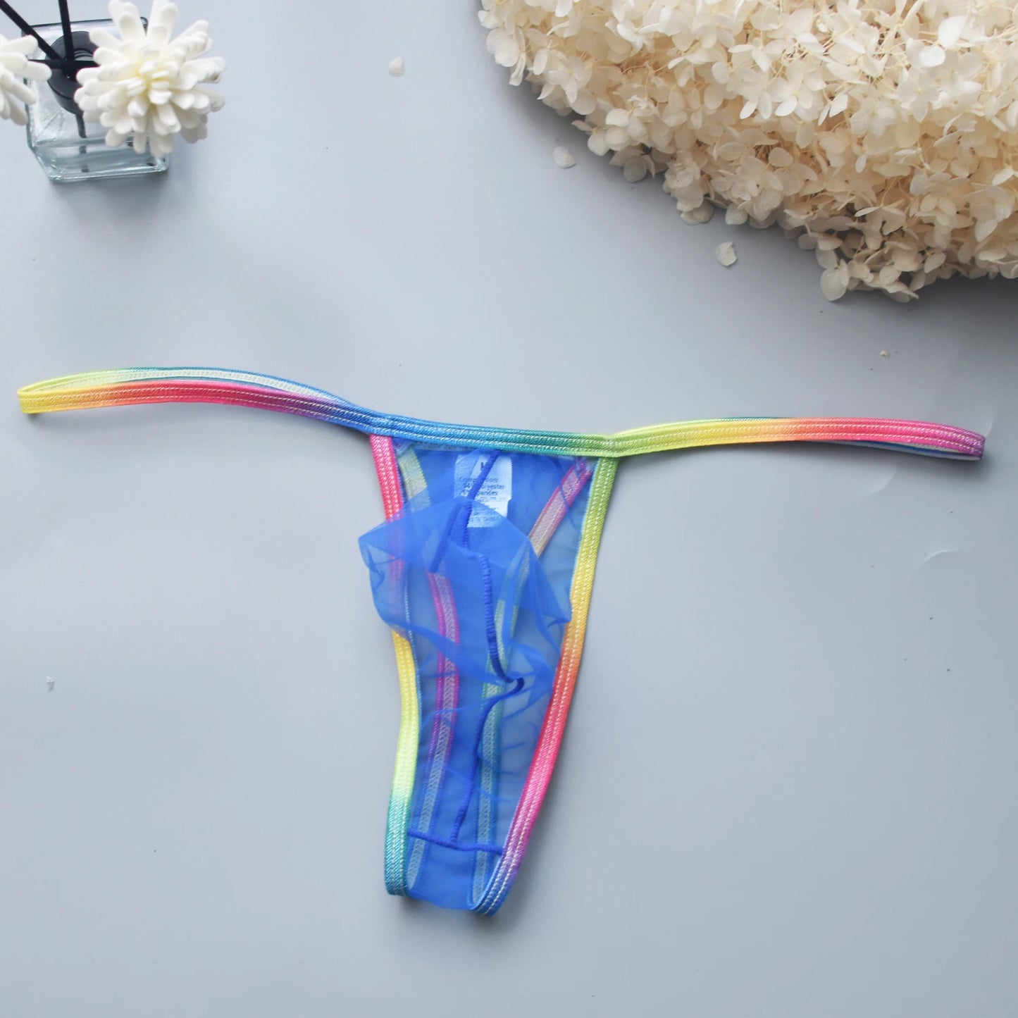 Men's Mesh Thong  Breathable Quick Dry Soft Underwear, Lightweight Comfortable Loungewear for Daily Casual Relaxation