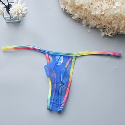 Men's Mesh Thong  Breathable Quick Dry Soft Underwear, Lightweight Comfortable Loungewear for Daily Casual Relaxation