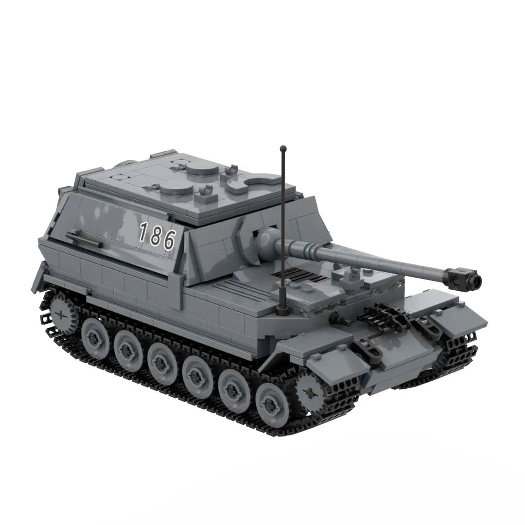 WW2 Tiger E Tank Ferdinand Nashorn Heavy Destroyer German Army Building Block Toy Bricks Set Gift