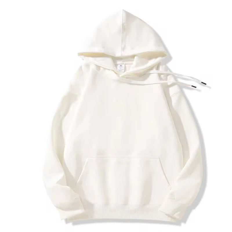 16.9oz 480gsm Heavy Weight Cotton Plus Velvet Hooded Sweater Men Thickened Tight Polar Fleece Pullover Hoodie Women Sweatshirt