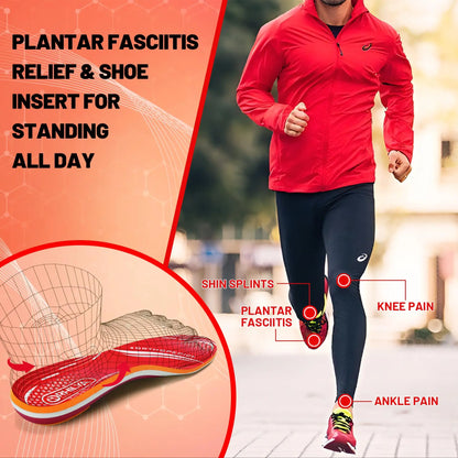 Arch Support Insert Plantar Fasciitis Relief Foot Pain Orthotics Insole Men Women Comfort Cushion Insole  Flat Feet Heel Spur