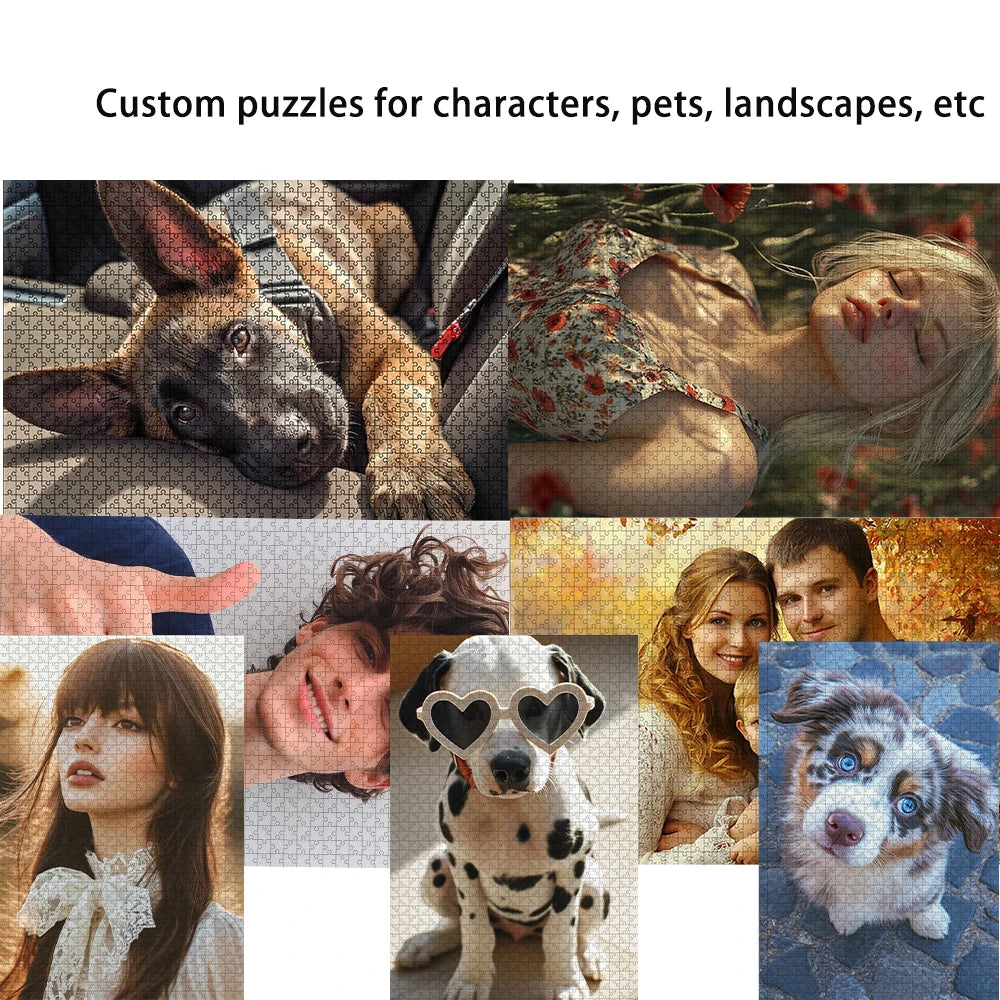 Photo Custom Jigsaw Puzzle 108/200/300/500/1000/1500 piece Custom puzzles for characters, pets, Wooden high-quality floor puzzle