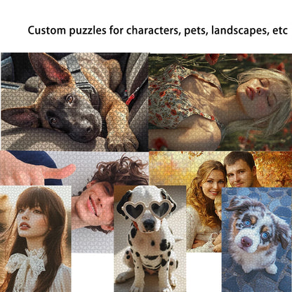 Photo Custom Jigsaw Puzzle 108/200/300/500/1000/1500 piece Custom puzzles for characters, pets, Wooden high-quality floor puzzle