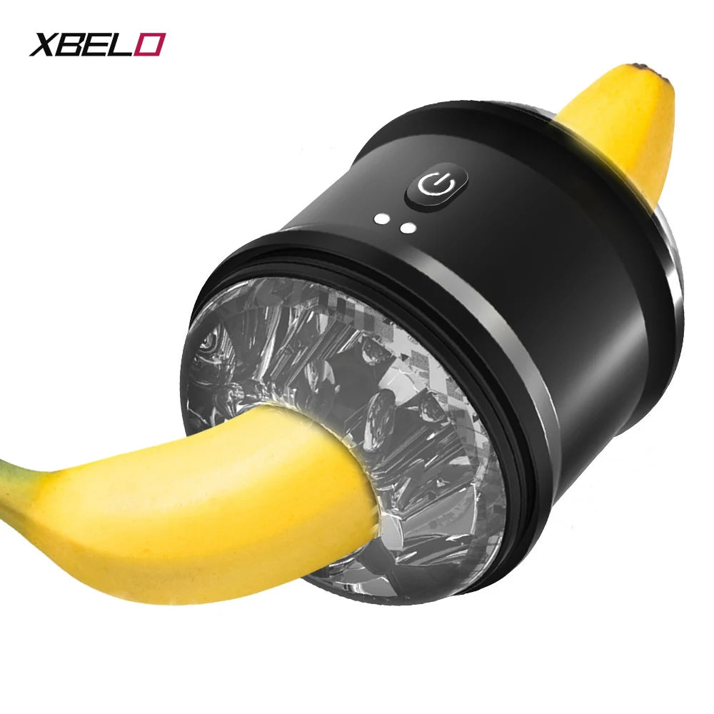 Automatic Male Masturbator Vibrating Men Open-ended Pocket Pussy Masturbation Cup Soft Silicone Adult Goods Sex Toy for Men