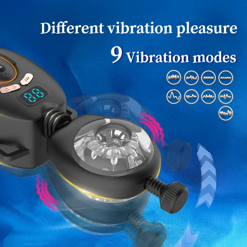 Samurai belt rolling cup multi frequency vibration thrust 2-in-1 stimulation men's airplane cup adult products sex toy