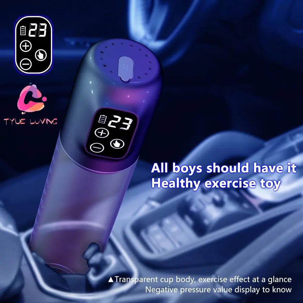 Automatic Electric Penis Pump Male Enlargement Erection Trainer Rechargeable Smart LCD Display IPX7 Waterproof Vacuum Device