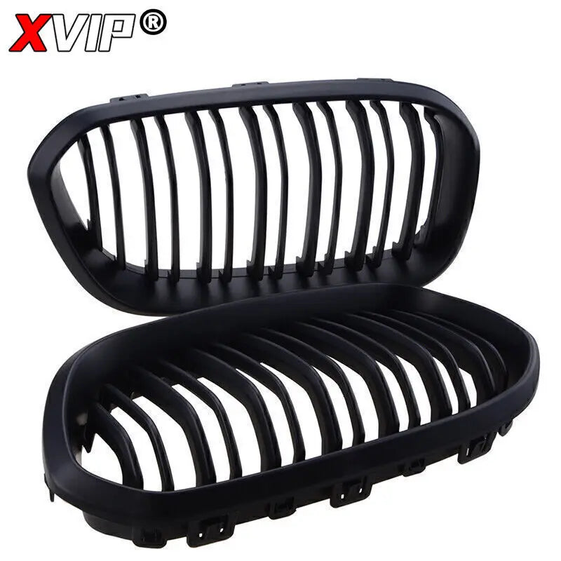 XVIP Front Bumper Kidney Grille Racing Grills For BMW 1 Series F20 F21 2015-2019 Replacement Double Slat Gloss Black Grilles