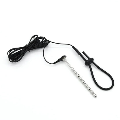 Electric Shock Bdsm Cock Sheath Ball Stretcher Host Cable E-stim Penis Ring Electro Sex Toy for Men Glans Testicle Loops Massage