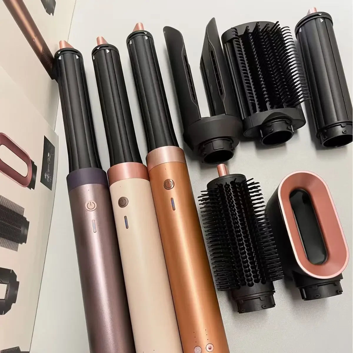 6-In-1 Hair Care Styler Negative Ion Blow Dryer Multi-Function Curling Iron Combination for Styling And Grooming