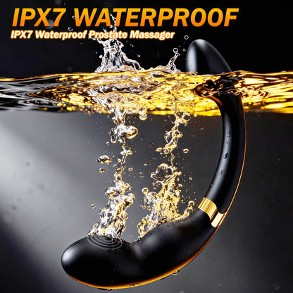 Male Anal Sex Toys Prostate Massager Vibrator for Men Gay Tapping Vibrating Curved Anal Dildo Butt Plug for Men Women Couples