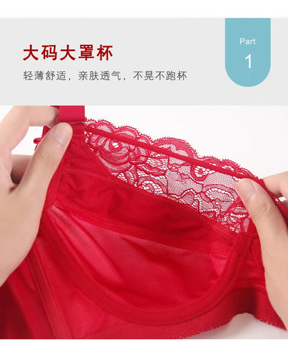 Plus Size Clothing 2 Piece Bra Panties Brassiere Sexy Underwear Set D E F G H Cup Women Lingerie Set Bras And Panty 38 40 42 44