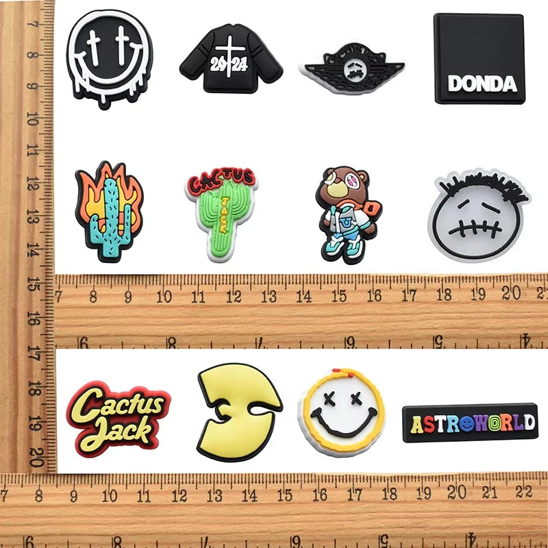 Monster Bear pop singer carton shoe Charms PVC Shoe Decoration For Fall winter wristband clog accessories Kids Halloween X-mas