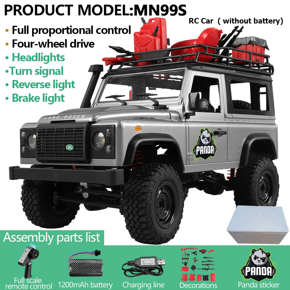Upgrade MN99S MN98 1:12 RC Car MN Model RTR 2.4G Remote Control Car Climbing Defender 4WD RC Truck Off-road RC Toys As Kids Gift