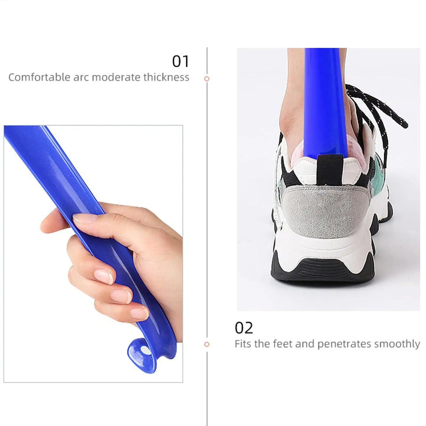 1PCS Easy To Use Plastic Long Handle Shoes Horn Artifact Pull Pumping Shoes Professional Women Men Shoe Horn Shoes Spoon