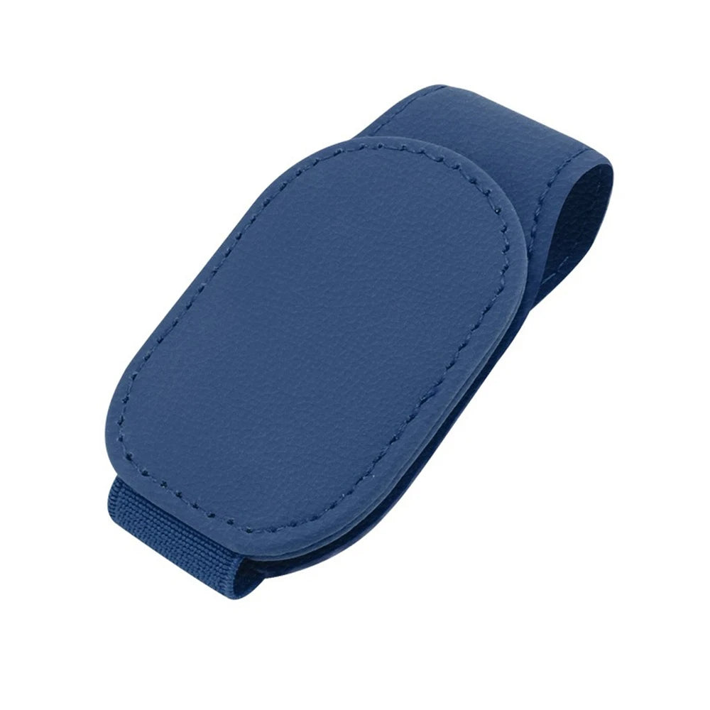 Magnetic Leather Eyeglass Hanger Clip Universal Car Sunglasses Holder Magnetic Eyeglass Hanger Clip For Cars Ticket Card Clip