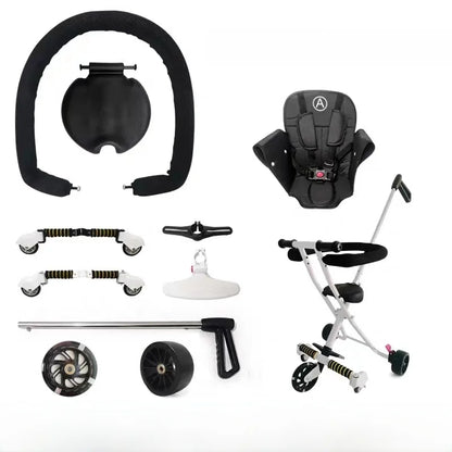 Universal Stroller Accessories Child Wheelchair Safety Rail Auxiliary Wheel Brake Wheel Easy to Push Child-Carrying Device