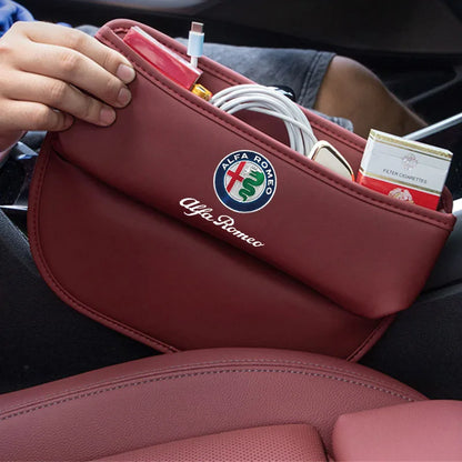 Car Storage bag Leather Seat Gap Storage Box For Alfa Romeo STELVIO Giulia 159 Giulietta 147 Mito 156 MTO Sportiva Accessories