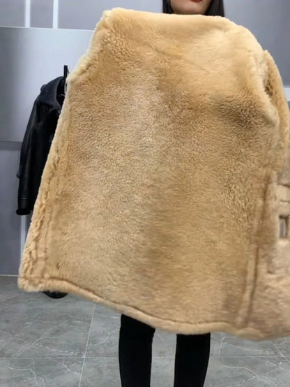 New Arrival Men and Women Winter Warm Coat Genuine Sheepskin Shearling Jacket Real Leather Jacket 100% Wool Liner Hooded XXXXXXL