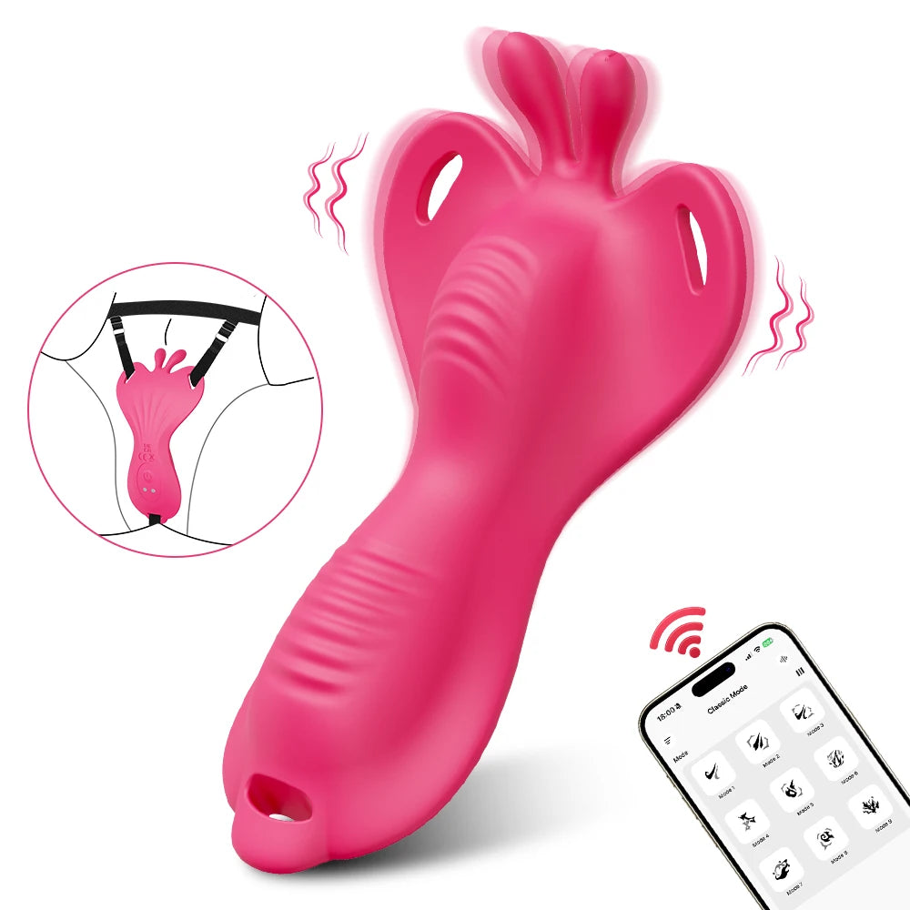 Sexy Adult Female Wearable Panty Vibrator Masturbation Tool Couple Vibrator Stimulator Vagina Vibrating Penis Ring Sex Toys