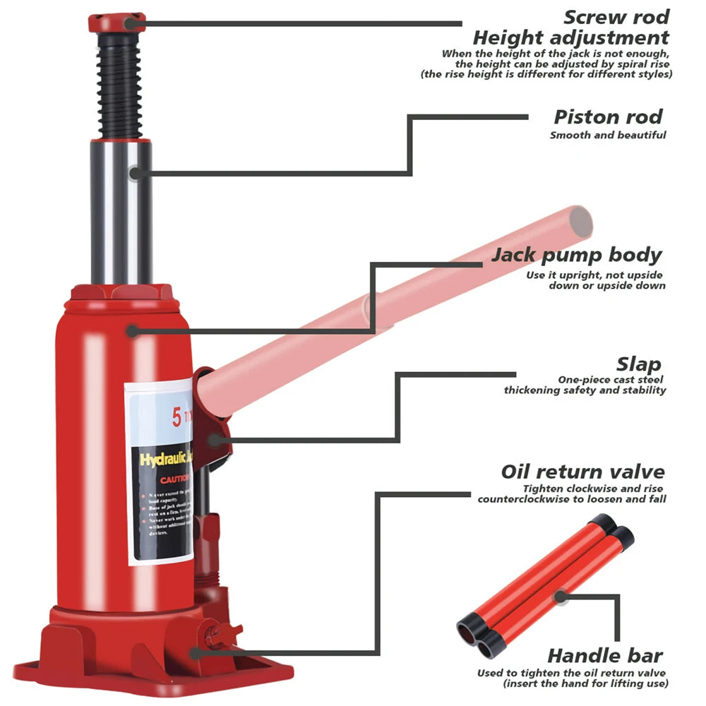 5/10/20Ton Hydraulic Bottle Jack Heavy Duty Car Lifter Lifting Repair Tool Truck AU