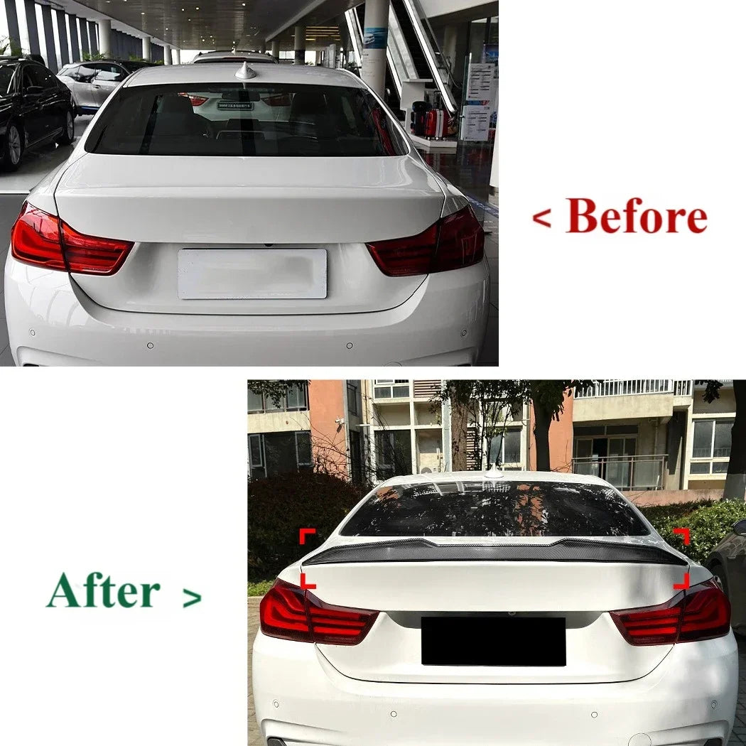 F32 PSM Style Car Rear Trunk Spoiler Roof Lip Trim For BMW 4 Series F32 428i 430i 435i 440i M4 2014-2020 Tail Wing Body Kits