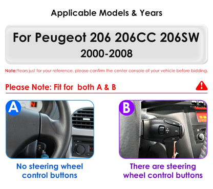 Android 14 Car radio for PEUGEOT 206 206CC 206SW 2000-2005 2006 2007 2008 Multimedia player GPS navi Video 7862 2din Autoradio