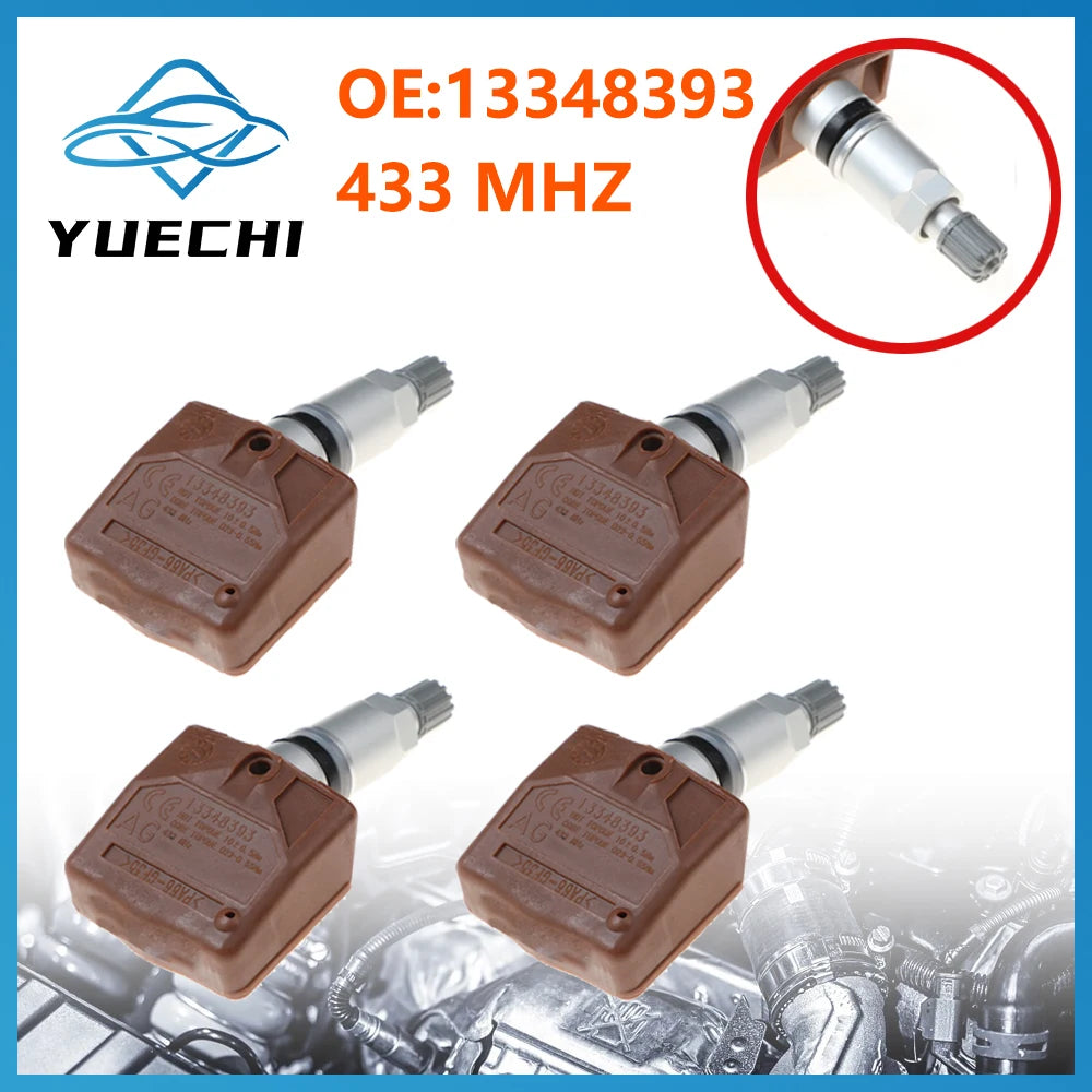 1/4pcs 13348393 433 MHZ TPMS Tire Pressure Monitoring Sensor For Opel Zafira C Astra Insignia For Opel Ampera For Chevrolet Volt