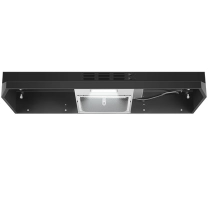 24/30/36" Under Cabinet Range Hood 280CFM Convertible Ducted/Ductless, 2-Speed & LED Light,Stainless Steel,Removable Filter