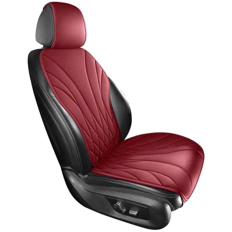 Sporty Universal Car Seat Cover Four Season Auto Perforated Leather Breathable Anti-Slip Covers Cushion SUV Car Seat Protection