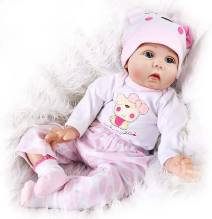Reborn Baby Dolls Girl - 18 Inches Realistic Soft Body Newborn Baby Doll That Look Real, Best Toy for Kids Ages 3+