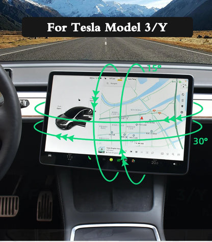 Screen Swivel Tilt Rotation Mount Kit for Tesla Model 3 Highland Y Juniper 2017-2026 Four Direction Screen Rotating Bracket