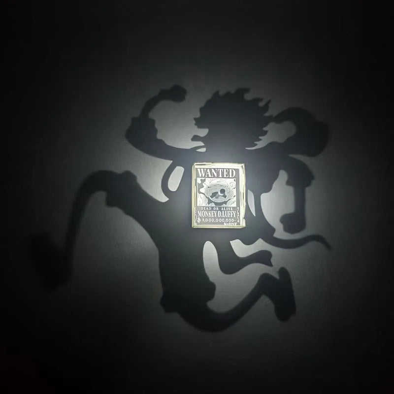 New Zoro Wall Lamp Figure Toy One Piece Anime Peripherals Kid The Phantom Thief Kaitou Kiddo Night Light Model Collection Toys
