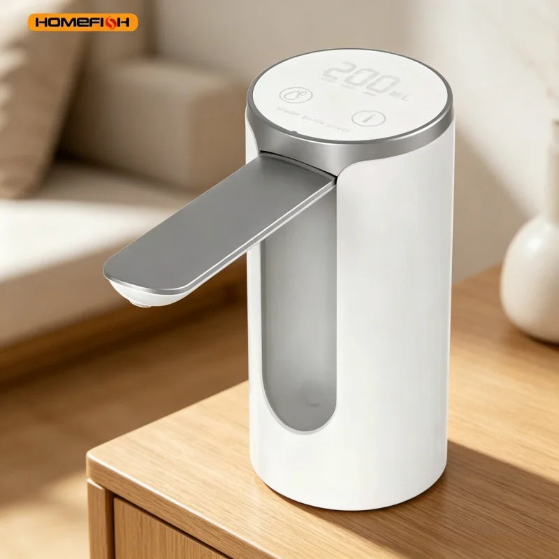 1200mAh Type-C Rechargeable Electric Water Bottle Pump LED Display Automatic Touch Button 3 Quantitative Water Dispenser
