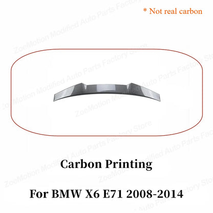 For BMW X6 E71 2008-2014 Rear Trunk Spoiler Wing Airfoil Shark Fin Rear Boot Lip Ducktail Drift Reduce Lift Body Kit Tuning Trim