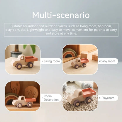 Baby Silicone Car Toys Montessori Baby Things Silicone Baby Teether Toy Car  0 12 Months Newborn Educational Toy Silicone Blocks