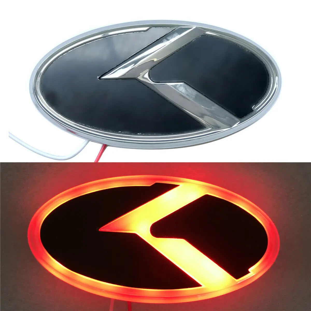 K Logo 3D LED Light Front Grille Trunk Emblem Car Accessories for K5 OPTIMA Stinger Forte