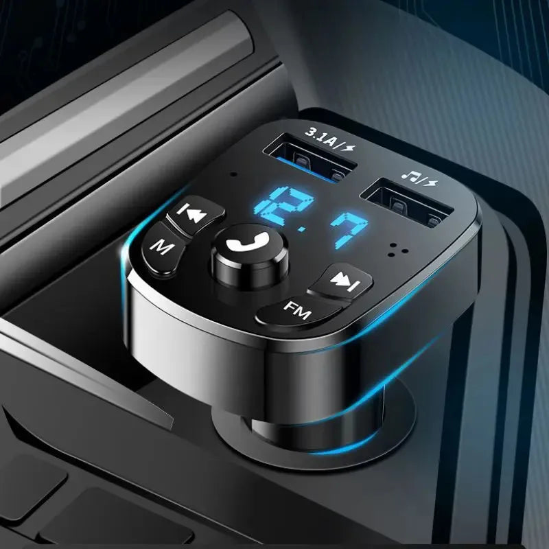 1/3/6pcs Car Mp3 Player Dual USB Fast Charger FM Receiver Bluetooth Compatible 5.0 FM Transmitter USB Flash Drive Plug Car Kit