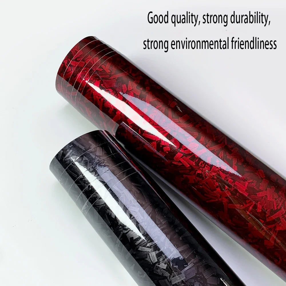 Carbon Fiber Vinyl Film Self Adhesive  Auto Tuning Vinyl Wrap Glossy Black Red Car Body Film Motorcycle Stickers Car Accessories