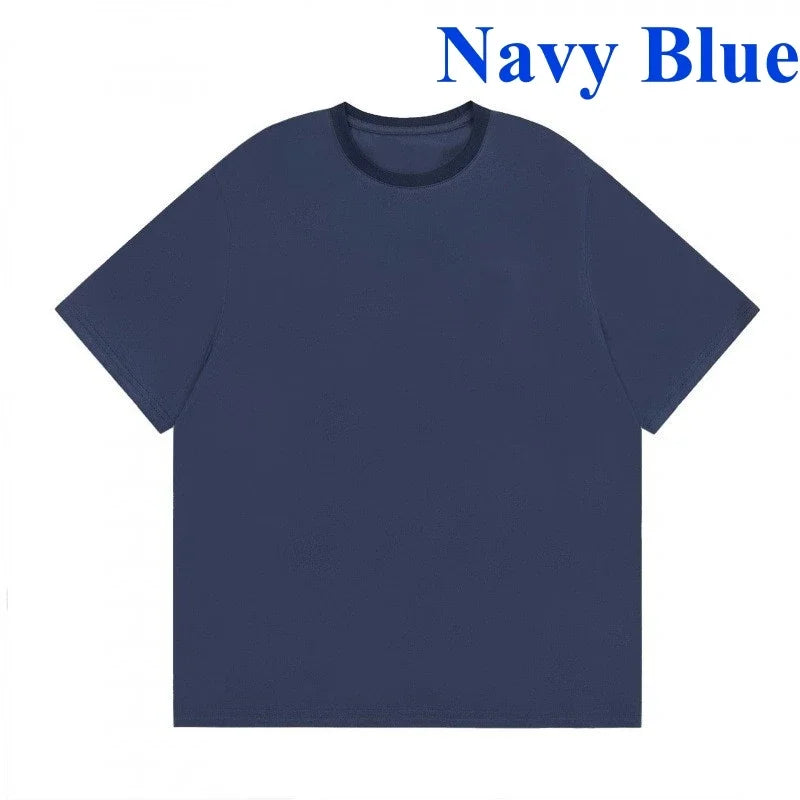 Polo women clothes for woman mens t shirt tops for woman Embroidered round neck T-shirt versatile casual couple style shirts
