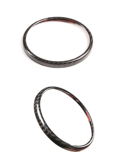 Real Carbon Fiber For Alfa Romeo Giulia Stelvio 2020 2021 Car rear Logo Circle Cover Trim Sticker Car Exterior Accessories