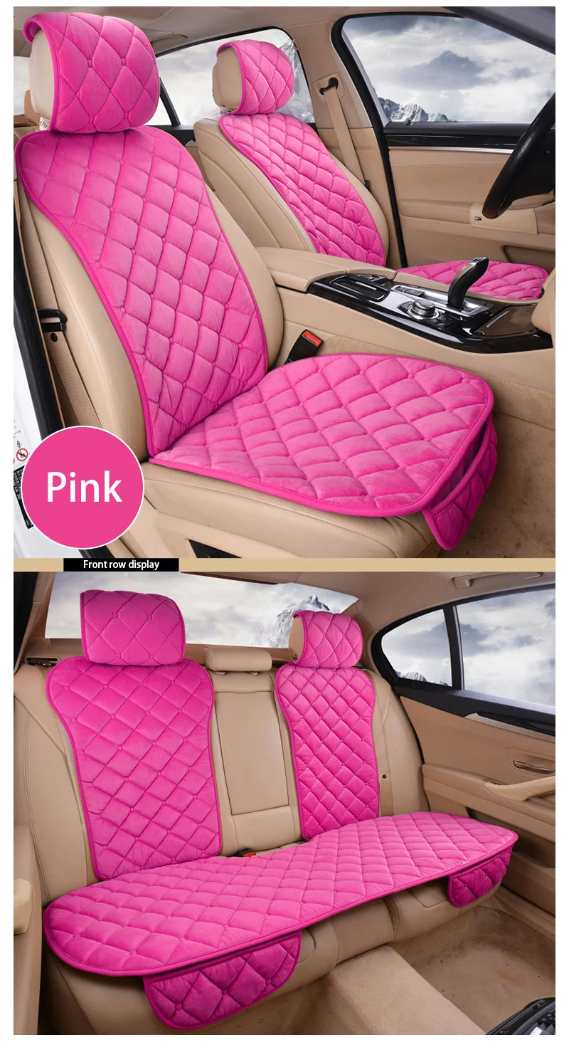 SEAMETAL Winter Car Seat Cover Soft Warm Car Seat Cushion Universal Plush Interior Protector Mat Auto Seats Cover Accessories
