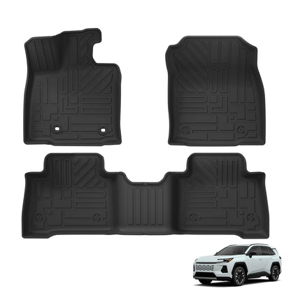 Left Drive for Toyota RAV4 Hybrid 2026 Car Floor Mats Cargo Trunk Pad TPE 3D Waterproof All Weather Accessories Black