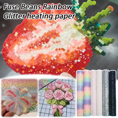 Pink Ironing Paper For Fuse Beads Heat Resistant Ironing Sheet Non Stick Reusable Perler Beads Accessories For DIY Craft Making