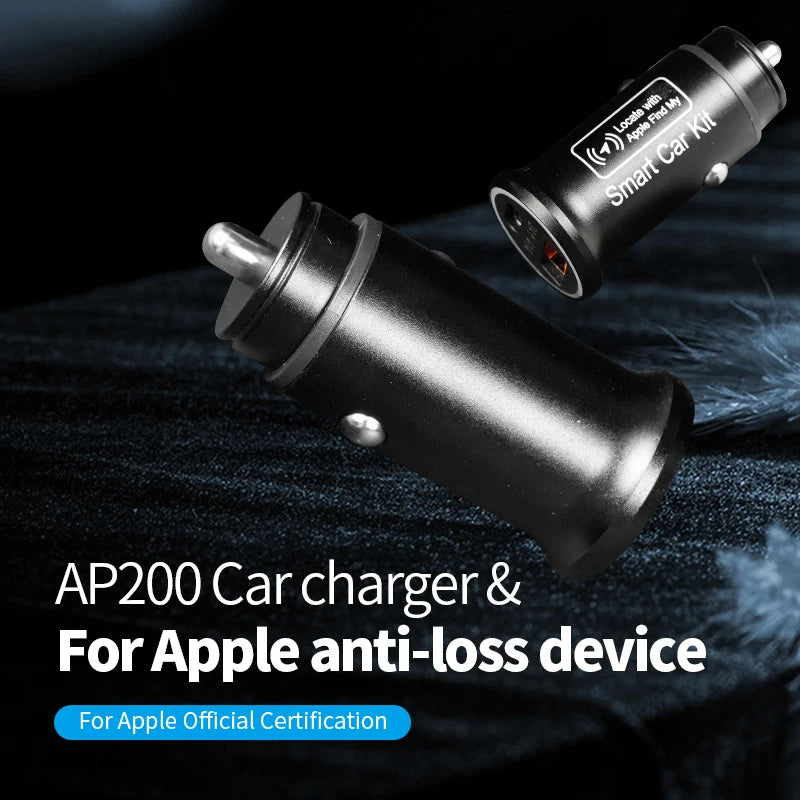 Car Charge GPS Locator Tracker 20W USB Phone Charger Fast Charging Type C QC3.0 With iPhone Find My Apple Official App