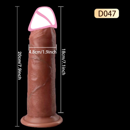 Realistic Dildo Skin Sliding Foreskin for Women Gay Sexmachine Dick Anal Masturbators Strapon Big Penis Dildos Adult Sex Toys 18