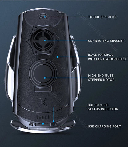 For Mercedes Benz CLA 200 2013-2019 Car Phone Holder 360 Rotatable Silicone Non-Slip 15W Wireless Charging Cars Accessories